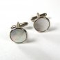 Silver Tone & Mother of pearl Cufflinks Unbranded 8116