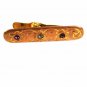 Victorian Goldtone Red Clear Rhinestone Flowers Tie Clasp Unbranded 32916