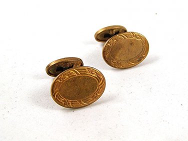 New Old Store Stock Edwardian / Victorian Gold Tone Cufflinks 92416h