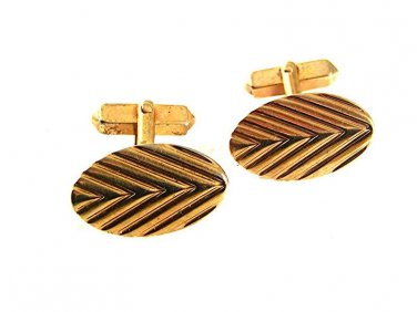 Vintage Goldtone Cufflinks By SWANK 81217