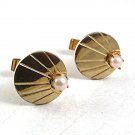 Vintage Goldtone Cultured Pearl Cufflinks 101217