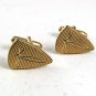 Odd Vintage Goldtone Shield Cufflinks By ANSON 102317