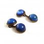 Vintage Brassy & Blue Cufflinks 72017