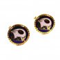 Gold Tone Blue White Red N.R.R. Cufflinks Unbranded 12415