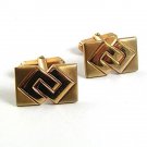 Vintage Goldtone Interlocking Squares Cufflinks By ANSON 101717