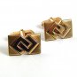 Vintage Goldtone Interlocking Squares Cufflinks By ANSON 101717