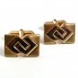 Vintage Goldtone Interlocking Squares Cufflinks By ANSON 101717