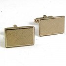Vintage Brushed Goldtone Cufflinks By SHIELD 102817