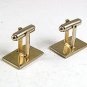 Vintage Brushed Goldtone Cufflinks By SHIELD 102817