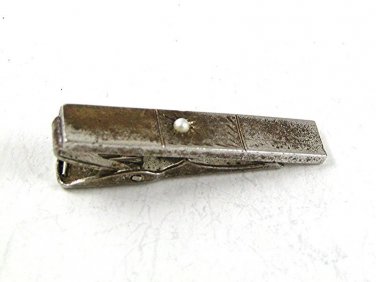 Vintage Sterling Silver & Seed Pearl Tie Clasp By LAMODE 13017