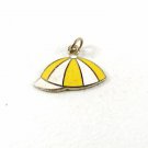 1960's Beanie Yellow & White Enamel Charm by KINNEY 32116