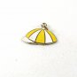 1960's Beanie Yellow & White Enamel Charm by KINNEY 32116