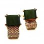 Vintage 1970's Goldtone Green Wrap Around Cufflinks By SWANK 12917
