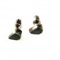 Native American Sterling Silver Turquoise Drop Pierced Earrings Unbranded 53016