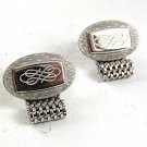 1970's Silvertone Wrap Around Cufflinks By HICKOK USA 81617