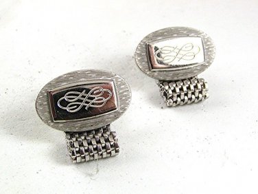 1970's Silvertone Wrap Around Cufflinks By HICKOK USA 81617