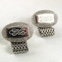 1970's Silvertone Wrap Around Cufflinks By HICKOK USA 81617
