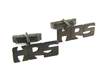 Vintage Sterling Silver Initial H.P.S. Cufflinks Pat. 2472958 72017