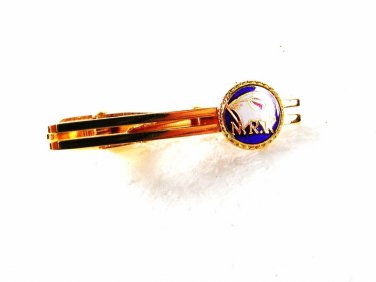 M.R.R. Goldtone White Blue Red Tie Clasp Unbranded 31916