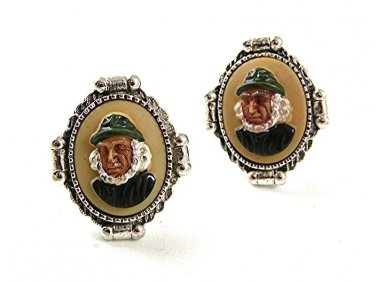 Vintage Old Man & The Sea Cufflinks By SHIELDS 1217