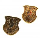 Gold Tone Knights Helmet Shield Cufflinks Unbranded 12215