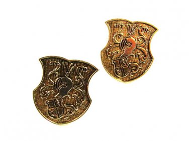 Gold Tone Knights Helmet Shield Cufflinks Unbranded 12215