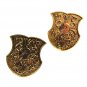 Gold Tone Knights Helmet Shield Cufflinks Unbranded 12215
