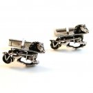 Vintage Swank Silver Tone Horse with Racing Surrey ? Cufflinks