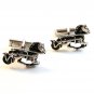Vintage Swank Silver Tone Horse with Racing Surrey ? Cufflinks
