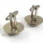 Vintage Silvertone Black Pinwheel Cufflinks 71717