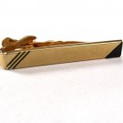 1960's Silver Tone & Black Tie Clasp by SWANK.111715