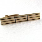 Vintage Goldtone & Black Tie Clasp By HICKOK USA 7717