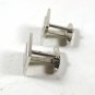 Vintage Silver Tone Square Cufflinks By FOSTER 52116