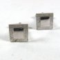 Vintage Silver Tone Square Cufflinks By FOSTER 52116
