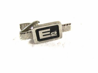 Silvertone & Black Scientific Formula ??? E2 Tie Clasp Unbranded 32116