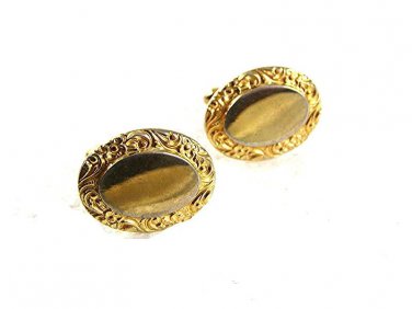 Vintage Goldtone Monogrammable Cufflinks 8217