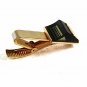 Unusual Vintage Goldtone & Black Tie Clasp By SAC 72117