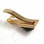 Unusual Vintage Goldtone & Black Tie Clasp By SAC 72117