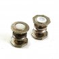 Art Deco Silvertone Mother of Pearl Snap Link Cufflinks By COBSLINK 4517