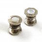 Art Deco Silvertone Mother of Pearl Snap Link Cufflinks By COBSLINK 4517