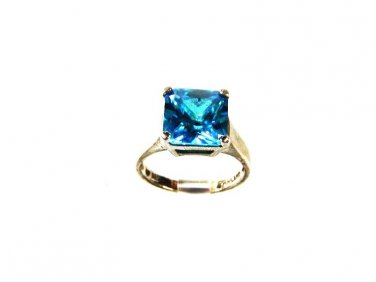 Sterling Silver Blue Ring Size 8 Unbranded Thailand 33116