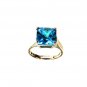 Sterling Silver Blue Ring Size 8 Unbranded Thailand 33116