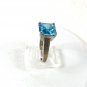 Sterling Silver Blue Ring Size 8 Unbranded Thailand 33116