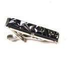 Black Hermitite & Silvertone Tie Clasp by SARAH COVENTRY 101615