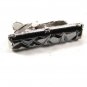 Black Hermitite & Silvertone Tie Clasp by SARAH COVENTRY 101615
