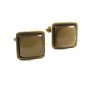 Vintage Brown & Brassy Cufflinks 10917