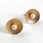 Vintage Goldtone 1/20th 12Kt Gold Filled Real Cultured Pearls Cufflinks 41917