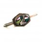 Sterling Silver Inlaid Green Black Mother of Pearl Tie Clasp By PRAE ?? 51916