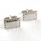 Vintage Silvertone Monogrammable Cufflinks 71717