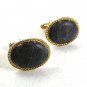 1970's Gold Tone & Gray Cufflinks 12617